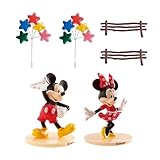 dekora Tortendeko Deko Geburtstag Set mit Minnie und Mickey Mouse Figur und Cake Topper-Torten Zubehör aus PVC, Mehrfarbig, Einheitsgröße