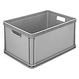 3 x 64 L Lagerkiste Euro Box Stapelbox Transportbox Palettenbox Kiste grau