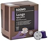 Amazon-Marke: Solimo Nespresso Compatible Lungo Kapseln, 100 Stück (2 Packungen mit 50)