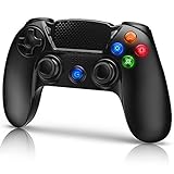 Wireless Controller Replacement for P4, Dual Vibration Shock 4 Wireless Gamepad, Non-Slip Grip and Bluetooth Gamepad with Rechargable Remote Audio Socket