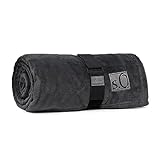 s.Oliver Kuschelsoft Decke 150x200 cm - flauschig, warm & waschbar, Kuscheldecke dunkelgrau U
