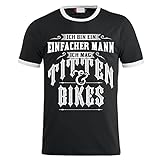Männer und Herren T-Shirt Motorradfahrer Titten & Bikes Größe S - 5XL
