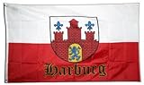 Flaggenfritze Fahne/Flagge Deutschland Stadt Hamburg Harburg + gratis Sticker