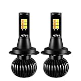 Fangfang Wying Store 2 X Dual-Farben 3000K Gelb 6000K Weiß Switchback H11 H8 H9 9005 HB3 9006 HB4 H7 H1 H3 880 881 LED Auto-Nebel-Licht-Auto-Nebel-Lampen (Socket Type : 9006/HB4)