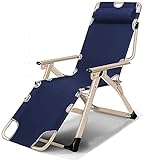 BANNAB Leichte Zero Gravity Stühle Blaue klappbare Sonnenliege Relaxsessel Verstellbarer Loungesessel, Lounger Liegestühle Bedchair für Strand, Terrasse, Garten, Camping Outd