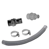 REGENSAMMLER REGENWASSERFILTER ANSCHLUSS und VERBINDUNGS-Set für FALLROHRFILTER T50 (Schlauchlänge ca. 55cm) für REGENTONNE, REGENFASS und andere REGENWASSERTANKS, ZISTERNEN und ERDTANKS