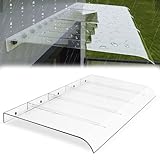 Fenstermarkise für den Außenbereich, Polycarbonat, Regenschutz für Veranda, Terrasse, Dach, 45 x 200