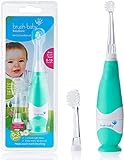 Brush Baby BabySonic Elektrische Zahnbürste für Kleinkinder und Kleinkinder im Alter von 0-3 Jahren - Smarter LED-Timer und sanfte Vibration sorgen für ein lustiges Putzerlebnis (Blaugrün)