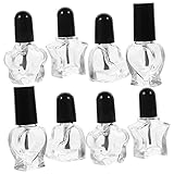Beaupretty Nagellackflaschen 5ml Oblate Glasbehälter Für Nagelgele Maniküre Tools Ideal Für DIY Nageldesigns Und Aufbewahrung Von Nagellack