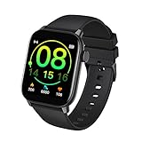 Smartwatch Smart GPS Uhr fitnessuhr, Uhren mit Voll Touchscreen Android IOS, IP68 Wasserdicht Aktivitätstracker Herzfrequenz Sportuhr Fitness Tracker Watch, Damen Herren Handy Armbanduhr (Schwarz)