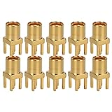 MMCX-Steckverbinder, 10 Stück MMCX-KE-Steckverbinder, Lötbuchse, 4-polig, für PCB-Kopfhörerkabel, Reparatur-Upgrade-Teile, unterstützt HF-Kabelverbindung