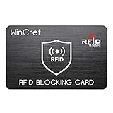 WinCret RFID Blocker NFC Schutzkarte - Störsender - Eine RFID Blocker Karte Blockiert Alle RFID/NFC-Signale von Kreditkarten, Personalausweis, Reisepass, EC-Karte