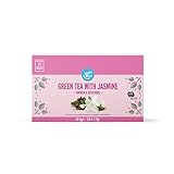 Amazon-Marke: Happy Belly Grüner Tee mit Jasminblüten, aromatisiert (25 Aufgussbeutel)