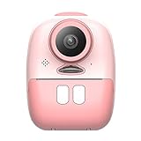 Portable Instant Camera and Photo Printer Bluetooth Kids Camera for Girls Boys Digital Camera with 32GB Card Child Rechargeable Great Gift for Kids Printer Compatible with iOS Android Pink
