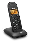 AEG Voxtel D81 - Schnurloses 1.6' DECT-Telefon mit Freisprecheinrichtung im Mobilteil - Schwarz