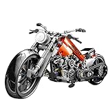 PLEX Technik Motorrad für Harley, 436 Teile Bauset, Technic Motorrad Modell Kompatibel mit Lego Technic