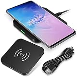QI Wireless Ladestation kompatibel mit Samsung Galaxy S25 S24 S23 S22 S21 S10 S9 S8 Flip Fold 6 5 Kabellos Charger Induktives Schnellladegerät, Smartphone:Samsung Galaxy S25 / Plus/U