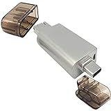 balikha USB 2.0 / Typ C/Micro USB/TF Kartenleser OTG Adapter für Car Audio, Telefon - Golden + Silber