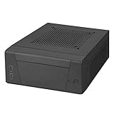 SilverStone Technology SST-ML10B - Milo Mini-ITX kompaktes HTPC Desktop Gehäuse, modulares Design, Inklusive VESA-Montageplatte, schw