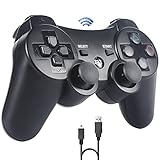 Controller für PS3 ,Sefitopher Wireless Controller Compatible für Playstation 3 Bluetooth Gamepad mit Double Shock, Ladekabel