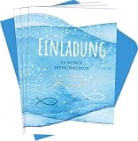 Einladung zu meiner Erstkommunion: 8 Einladungskarten mit Umschlag | mit Goldfolie geprägte Einladungen zur Erstkommunion | 8 Klapp-Karten mit Umschlag (Geschenke zur Erstkommunion)