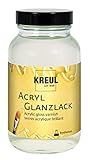 Kreul 79406 - Acryl Glanzlack auf Kunstharzbasis, 250 ml Glas, glänzend transparent, Schutz- und Überzugslack für durchgetrocknete Aufmalungen, für Innen und Außen geeignet
