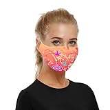 UINGKID UNIKID Mundbedeckung Erwachsene Unisex Drucken staubdicht wasserdicht Gesichtsbedeckung 3D Muster Kann Filter installieren