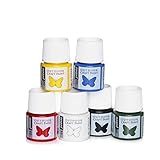 Panduro Acrylfarben Set, Basic Set-6 x 20ml Wasserbasierte Acrylfarben ideal für den Außenbereich auf Holzfarbe, Steinen, Metall, Beton & Leder, perfekt für Einsteiger und Profis in Bastelprojek