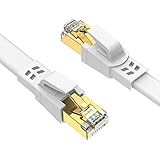 Ercielook lan kabel CAT8 Hochgeschwindigkeits - 0,5m 1m 2m 4m 5m 10m 15m 20m Netzwerkkabel für den Außen- und Innenbereich, 40 Gbit/s lankabelverlaengerung für Router/Gaming/M