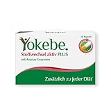 Yokebe Plus Stoffwechsel aktiv - Stoffwechselkapseln mit Vitamin-B-Komplex und hochwertige Ananas-Enzyme zur Unterstützung einer Diät - 28 Kap