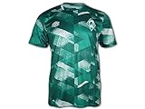 UMBRO Werder Bremen Warm Up Shirt 21 22 grün SVW Fan Jersey Aufwärmtrikot, Größe:3XL