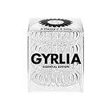 Gyrlia Spiral Haargummi Essential Edition (1x4 Stück) Recycling Material, Transparent, Starker Halt, Haarschonend