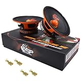 KIT Set FÜR SP Audio SP-EM6.5 2 x 16,5 cm Mitteltöner 165 mm 6,5' Durchmesser, 100 Watt rms 200 Watt max, Impedanz 4 Ohm, Empfindlichkeit 95 db spl, für Autos, paarweise + 4 kostenlose F