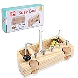 HapagToy Montessori Holz Schraubbrett für Kinder,Sensorisches Holzspielzeug Kindergarten Lehrhilfen pädagogisches Klassenzimmer Holzspielzeug für ab 3 Jahre