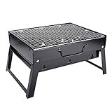 Holzkohlegrill Tragbarer Barbecue Grill Picnikgrill BBQ Grill Campinggrill Klappgrill für Outdoor Garten Camping Party Beach Barbecue