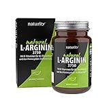 NATURAL L-ARGININ 3750, natürlicher Vitalstoffkomplex mit Arginin plus Vitamin B6 und B12, für Blutdruck, Blutbildung und Homocysteinspiegel (150 Kapseln)