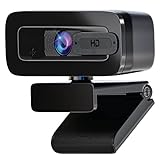 Basswood® Webcam mit Mikrofon und Autofokus - 2560×1440 2k Auflösung schärfer als Full HD - 4 Megapixel - USB Kabel kompatibel mit Zoom/Skype/Teams, PC Mac