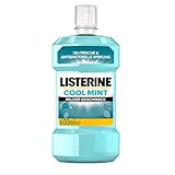 Listerine Mundspülung antibakteriell, Cool Mint Mild, Mundwasser ohne Alkohol, mit ätherischen Ölen, 600ml
