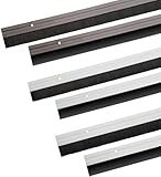 Onpira® Türbodendichtung aus Aluminium mit Gummidichtung oder Bürstendichtung in 6 Farben zum Schrauben oder Kleben auswählbar (Bürstendichtung mit Klebeband, Braun)