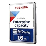 Toshiba 16TB Enterprise Internal Hard Drive – MG Series 3.5' SATA HDD Mainstream server and storage, 24/7 Reliable Operation, Hyperscale and cloud storage (MG08ACA16TE)