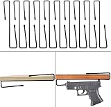 BOOSTEADY Pistolen Aufbewahrung Rack Pistolen Rack Pistolenständer Gun Rack Gun Halterung Waffenhalter Gun Accessories, 10 Slots