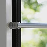 Klemmstange für Fenster Gardine Länge wählbar bis 120 cm (40-60 cm (silber))