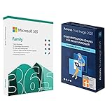 Microsoft 365 Family | 6 Nutzer | Mehrere PCs/Macs, Tablets und mobile Geräte | 1 Jahresabonnement |Box + Acronis True Image 2021 | 3 PC/Mac | Unbegrenzte Laufzeit | Box-Version