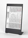 HiCuCo 4-Monats-Tischkalender für 2022 - Aufstellkalender - Edelstahl Color Anthrazit - TypC5