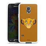 DeinDesign Silikon Hülle kompatibel mit Samsung Galaxy S5 Mini Case weiß Handyhülle König der Löwen Simba Disney
