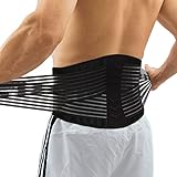 FITTOO Kompressions-Rückenstützgürtel bei Bandscheibenvorfällen, Rückenmuskelschmerzen, Haltungskorrektur, etc. Lendenstütze, verstellbar, atmungsaktiv, leicht und praktisch.