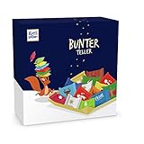 Ritter Sport Bunter Teller 230 g, kleines Schokoladen-Geschenk, Süßigkeiten zu Weihnachten, Schale gefüllt mit Weihnachtsschokolade, schöne Tischdeko