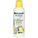 HEITMANN pure Reine Citronensäure: Ökologischer Bio-Entkalker, Reinigung für Küche & Bad, flüssig, 1x 500 ml