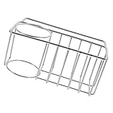 GRADENEVE Edelstahl Schwammhalter Für Spüle Küchen Organizer Für Spülschwämme Selbstklebend Mit Praktischem Abtropfdesign Ideal Zur Aufbewahrung Von Küchenschwämmen Und Tü