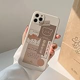 QLTYPRI Hülle für iPhone SE 2022/iPhone SE 2020/iPhone 8/iPhone 7, Niedlichem Bär 3D Cartoon-Muster für Frauen und Mädchen weiches Silikon Schutzhülle - Braun